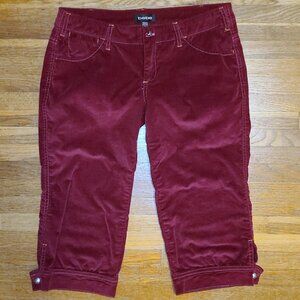 BEBE Y2K Corduroy Low Rise Capri Knickers, Size 2